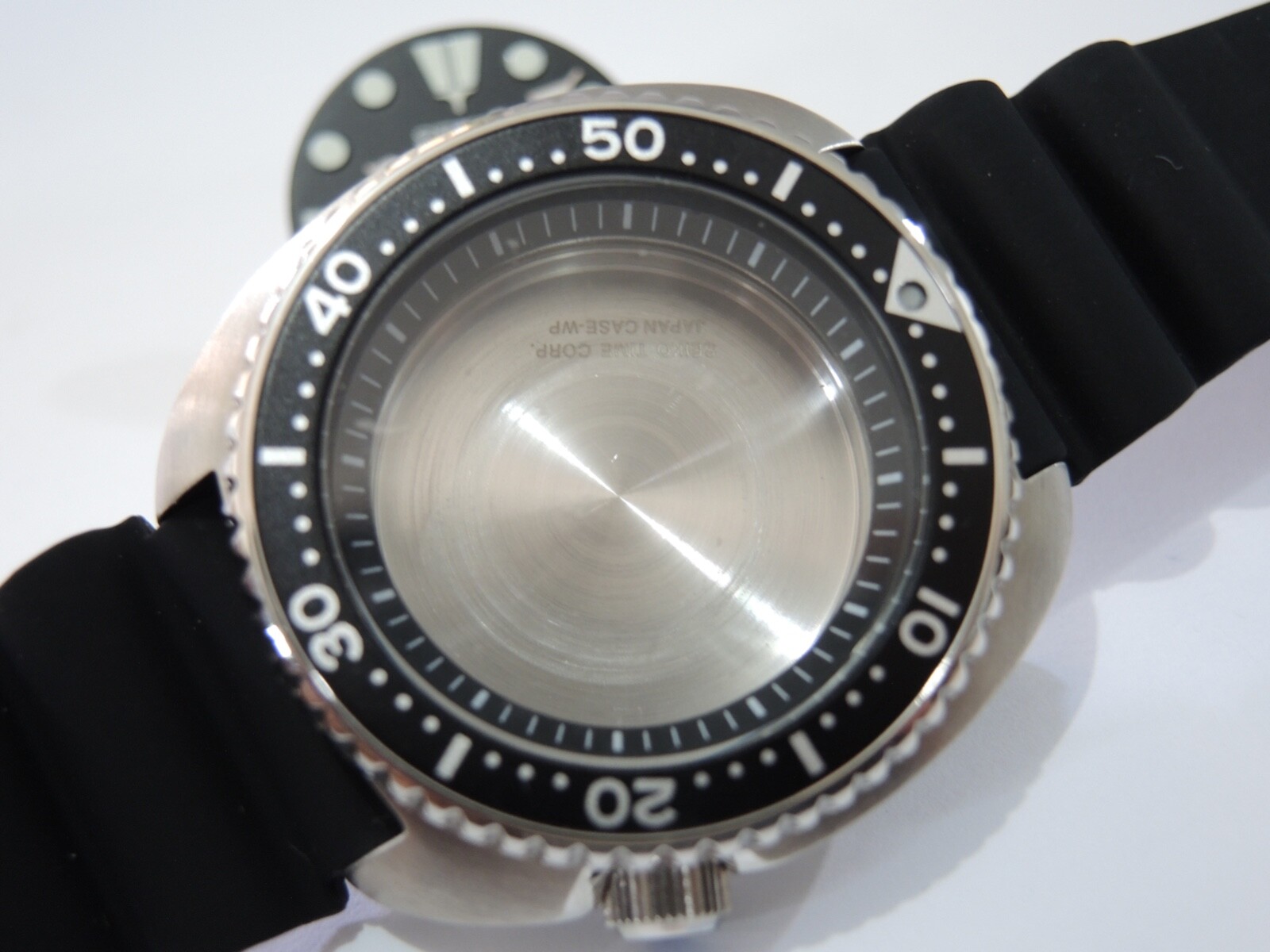 NEW STAINLESS A.M CASE KIT DIVERS TURTLE BLACK SRP777 AUTOMATIC 4R36-04Y0 WATCH