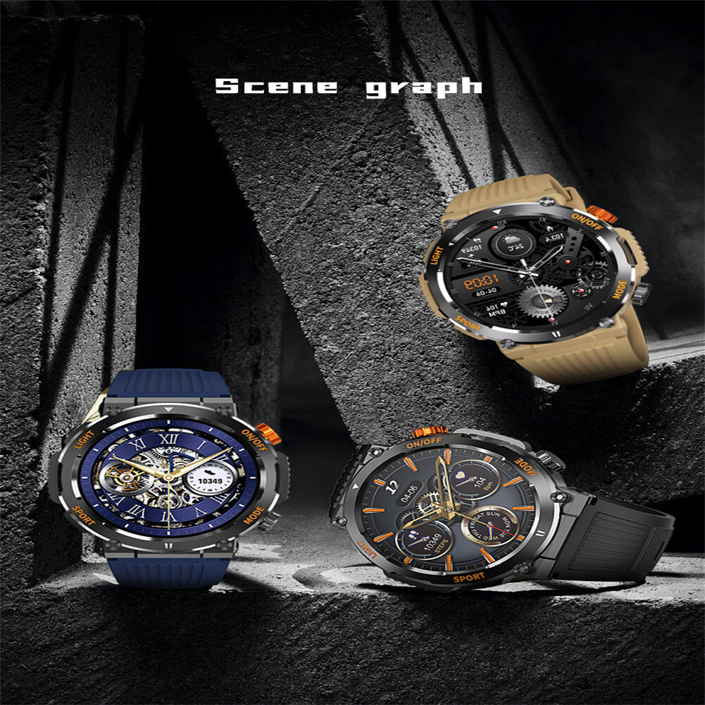 Smart Watch With LED Flashlight Heart Rate Sleep Monitor Fitness Tracker