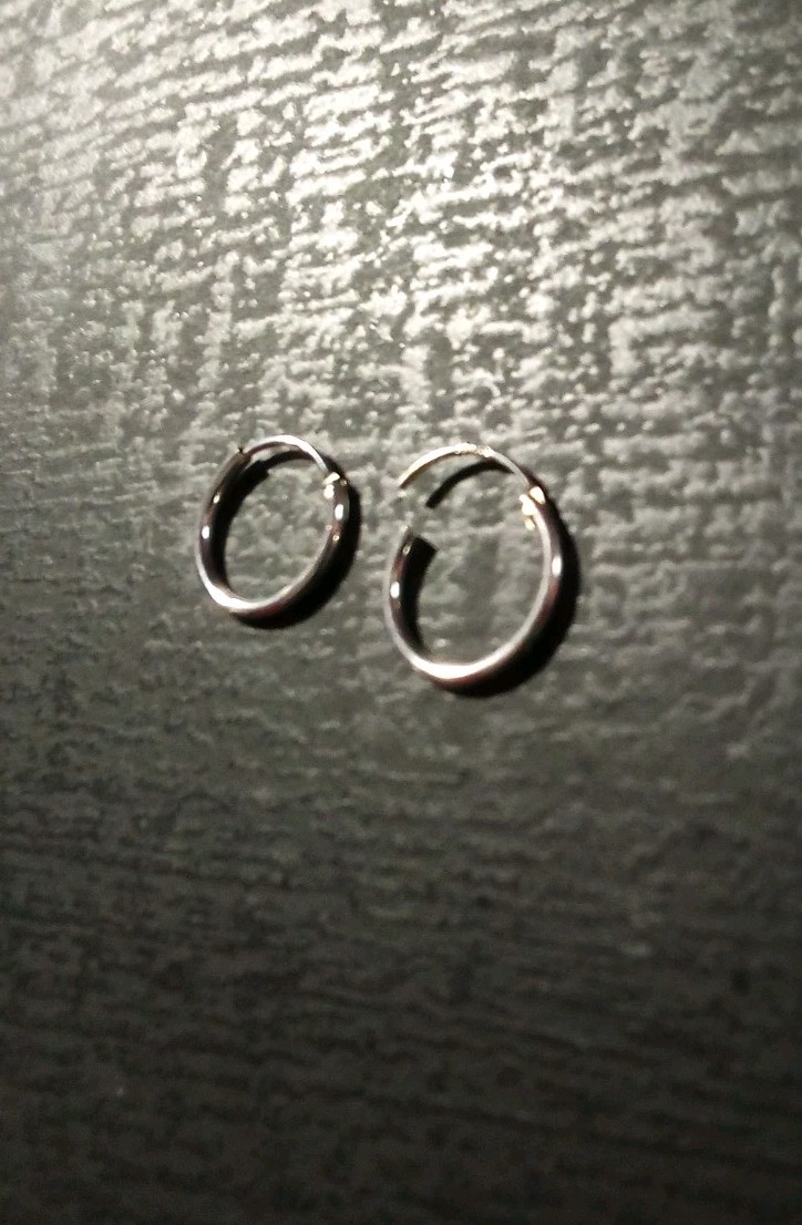 925 Solid Sterling Silver Hoop Earrings -Endless Hoop Earrings 12MM