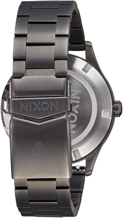 Nixon Sentry Solar Stainless Steel Gunmetal 40mm Watch Day/Date 10 ATM A1346-131