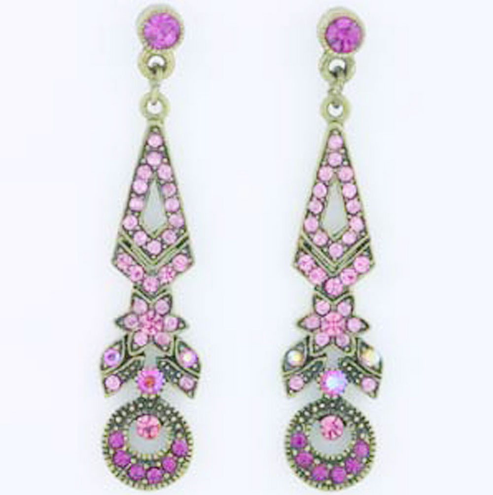ICON 2 in BLUE MULTICOLOR GOLD BLACK RED CRYSTAL DROP SILVER TONE EARRINGS NEW
