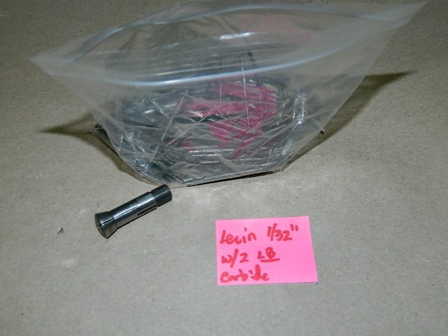 LEVIN Watchmakers Lathe 10MM 1/32″ Collet and 2LB Solid CARBIDE Drills Countour