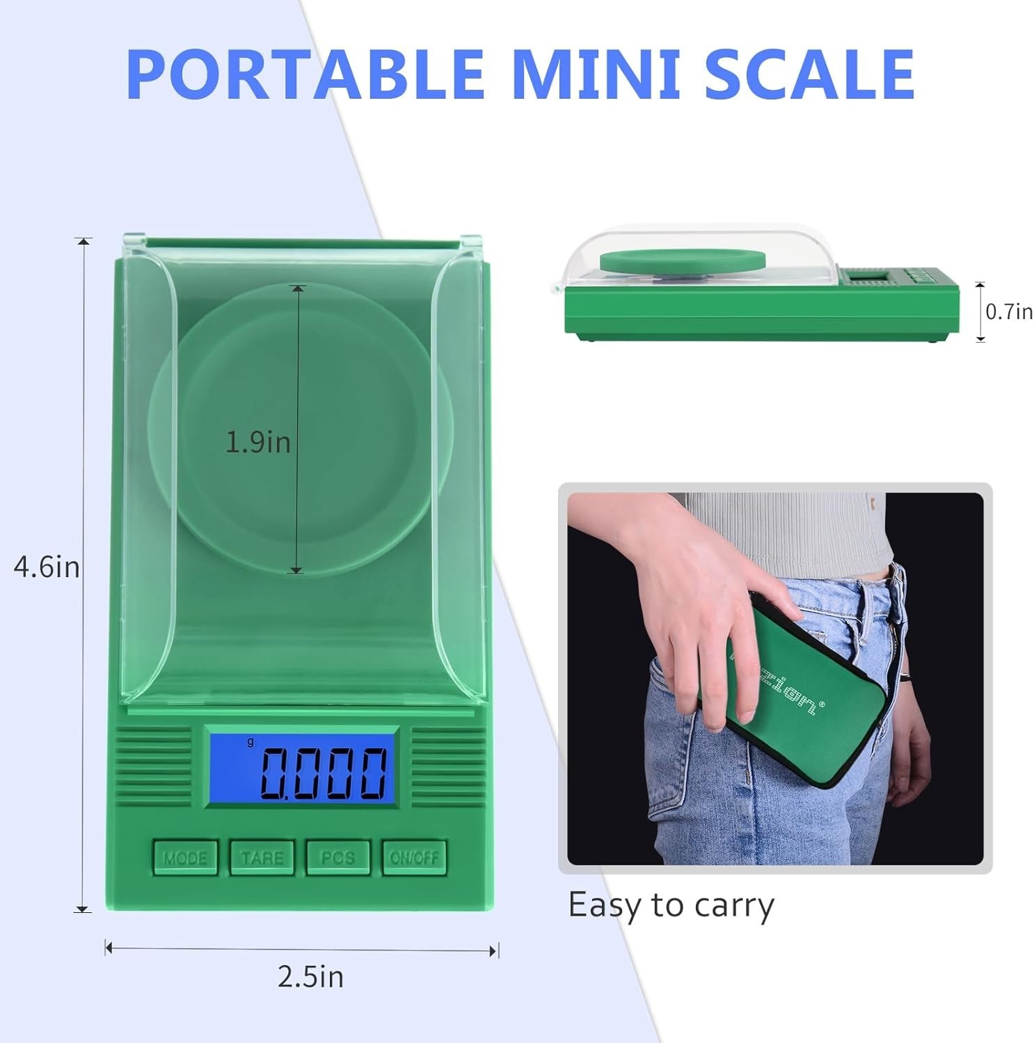 Ultra Portable 50g Digital Scale with Tare Function – Ideal for Jewelry & Gems
