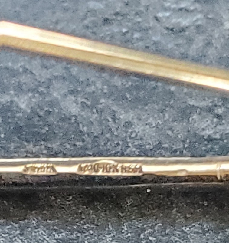 Vintage Swank Golf Club Brooch Pin 1/40 10k RGP 2 1/2″ 3 GRAMS