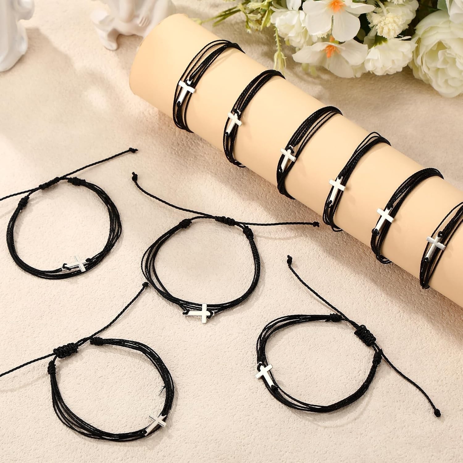 Handmade Cross Bracelets – 30 Pcs Adjustable Christian Gifts for All Ages