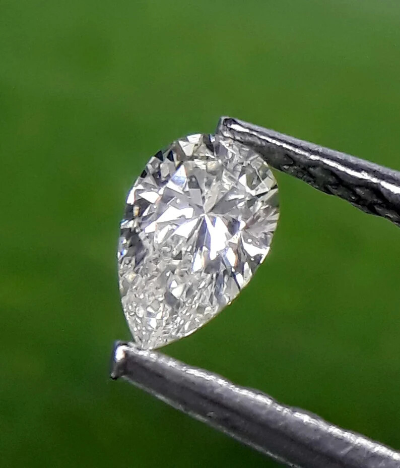 GRA Certified Loose Moissanite Pear Shape Stones D VVS1 All Sizes USA Stock