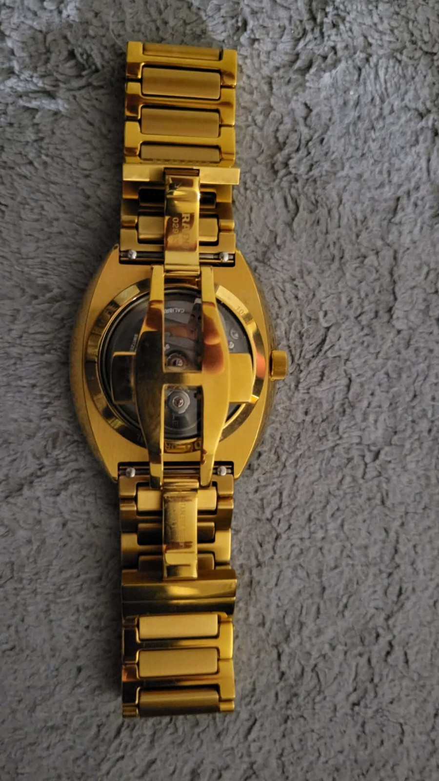 Rado DiaStar Automatic Skeleton Dial Gold Tone 41mm Bracelet w/ Box. Authentic.