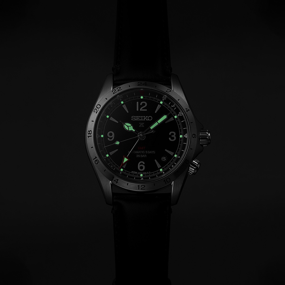 New Seiko Prospex Alpinist GMT Black Dial Automatic Watch SPB379