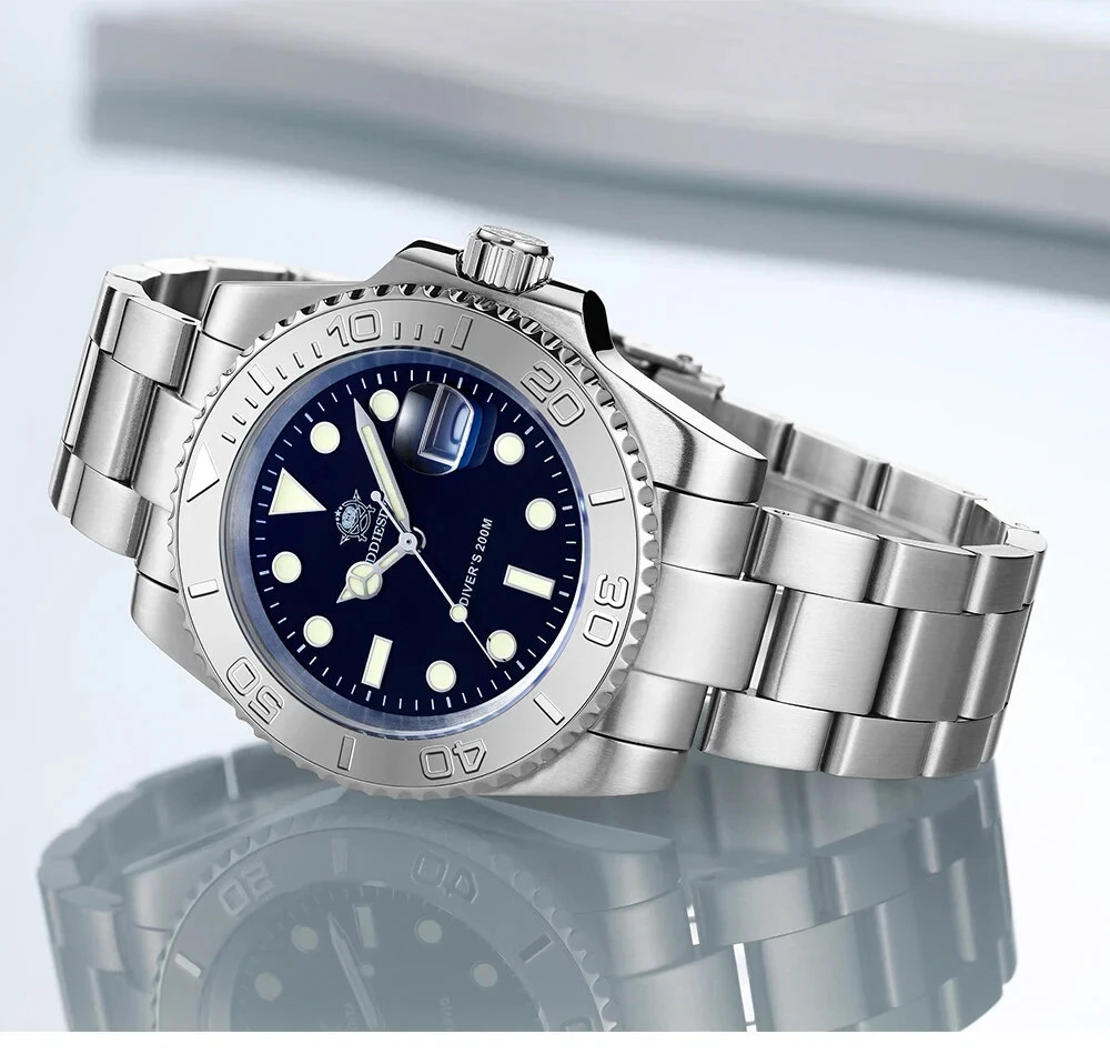 ADDIESDIVE MY-H3-C Men’s Quartz Divers Watch 200M BGW9 Luminous Stainless Steel.