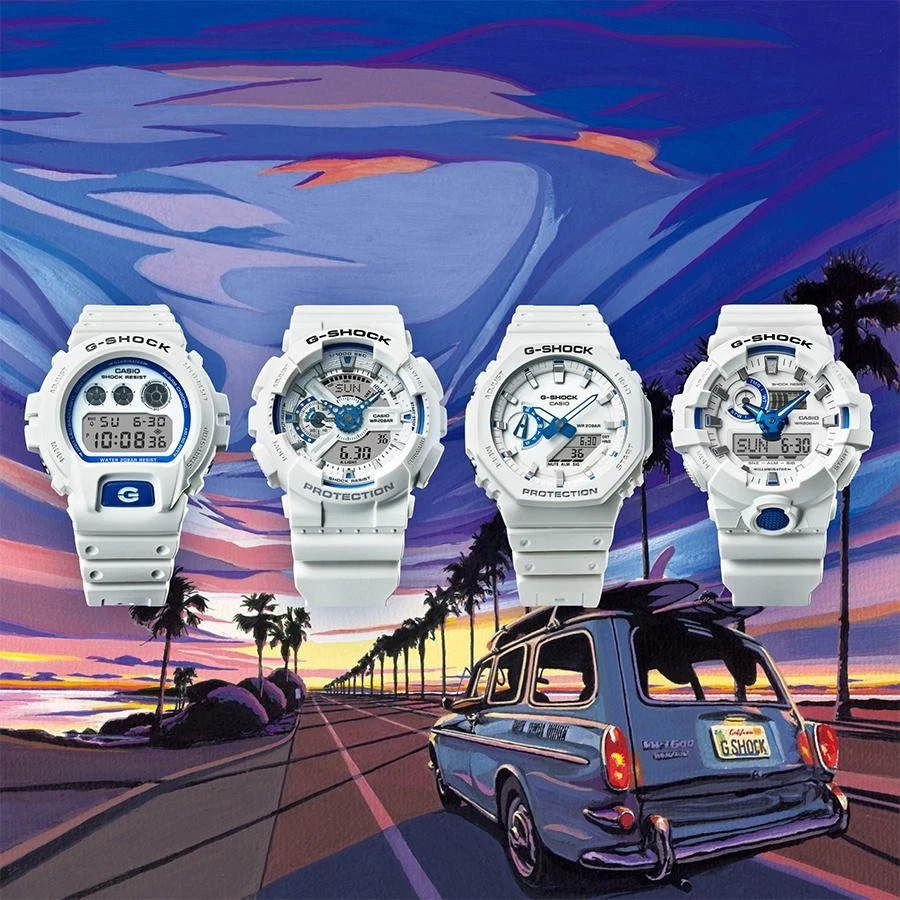 CASIO G-SHOCK GA-2100HDS-7AJF HIDDEN GLOW Analog Digital Watch White 45.4mm