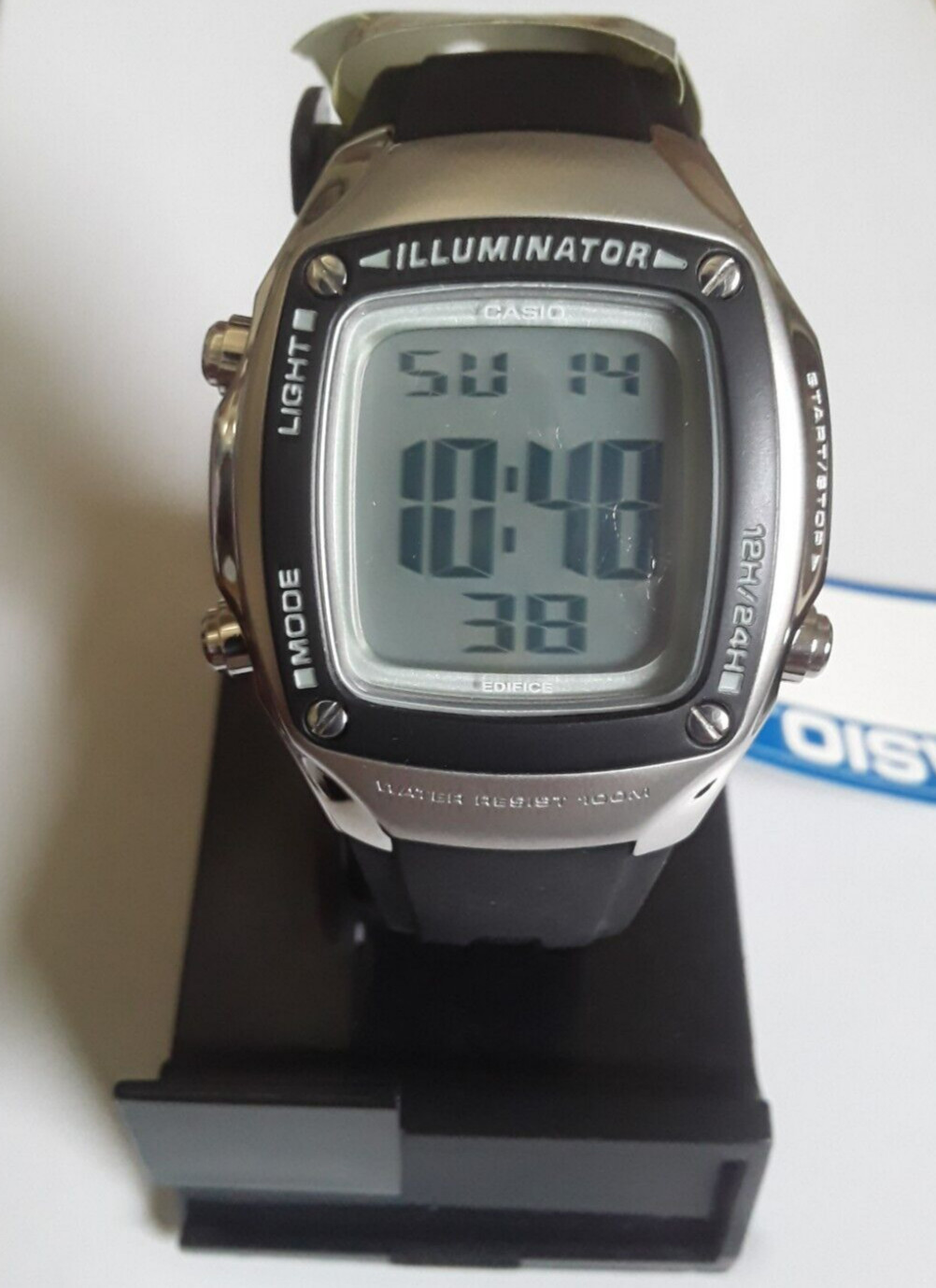 Casio *Rare* EFD103-1V Edifice Illuminator Stainless Steel Watch