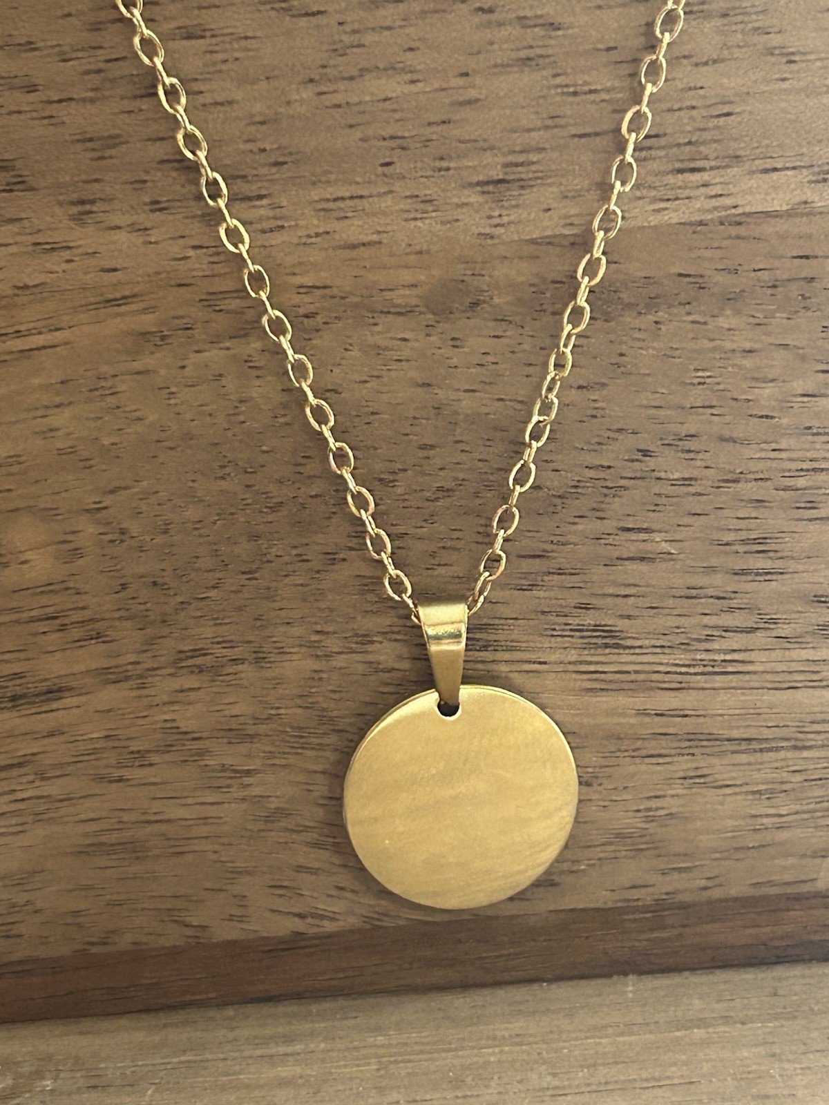 Custom Text Necklace- Personalized Engraved Pendant Stainless Steel gold silver