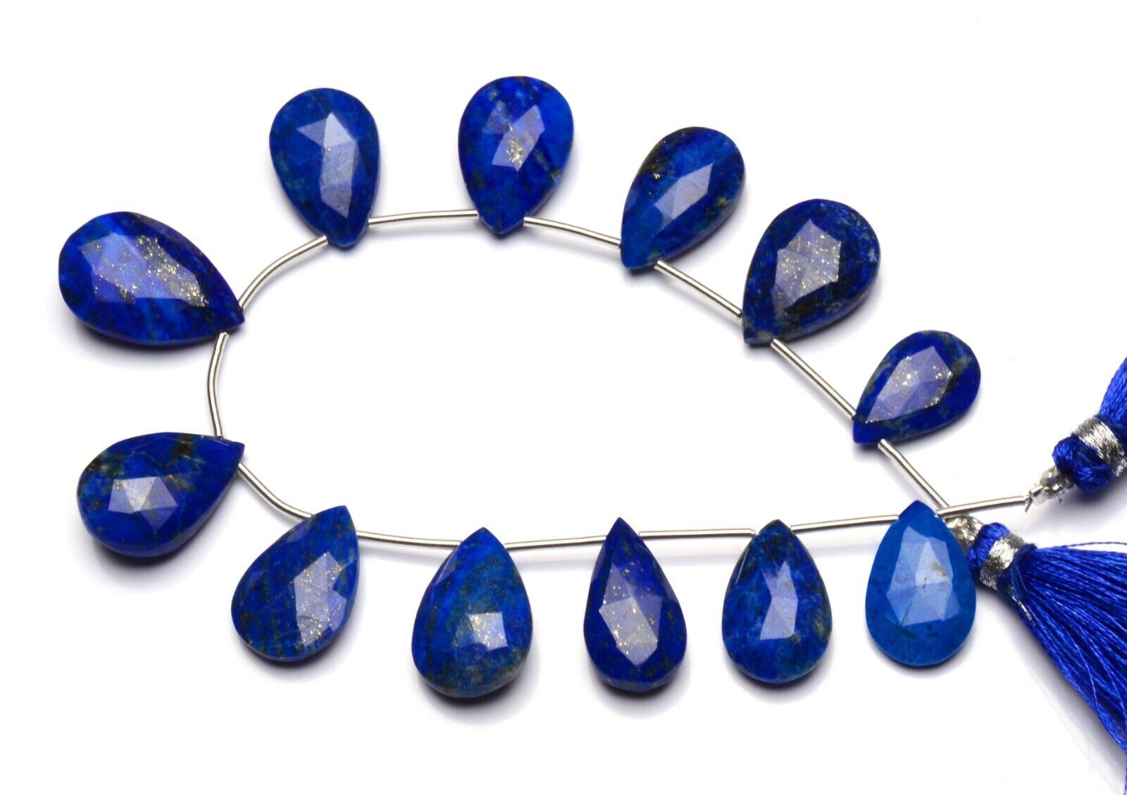 Natural Gem Lapis Lazuli Faceted 15×9 to 19x13mm Size Pear Shape Beads 7″ Strand