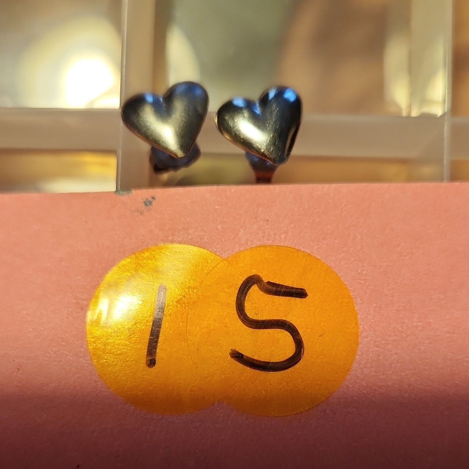 Silver Tone Heart Stud Post Earrings Butterfly Back Love Theme No Stone