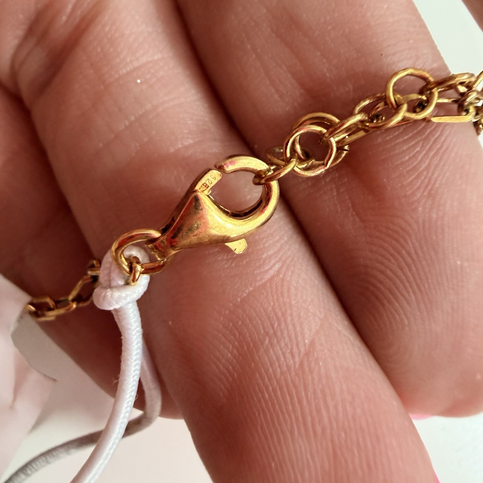 Mia Fiore Made In Italy Crescent Moon W/Stars Pendant 18KT Gold Plated Necklace