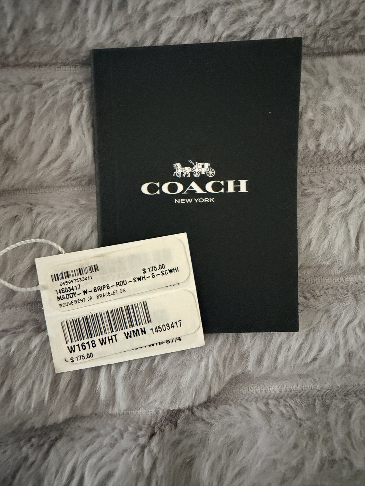 Coach Maddy Women’s Quartz Wristwatch White Silicone Band Silver Dial BNIB