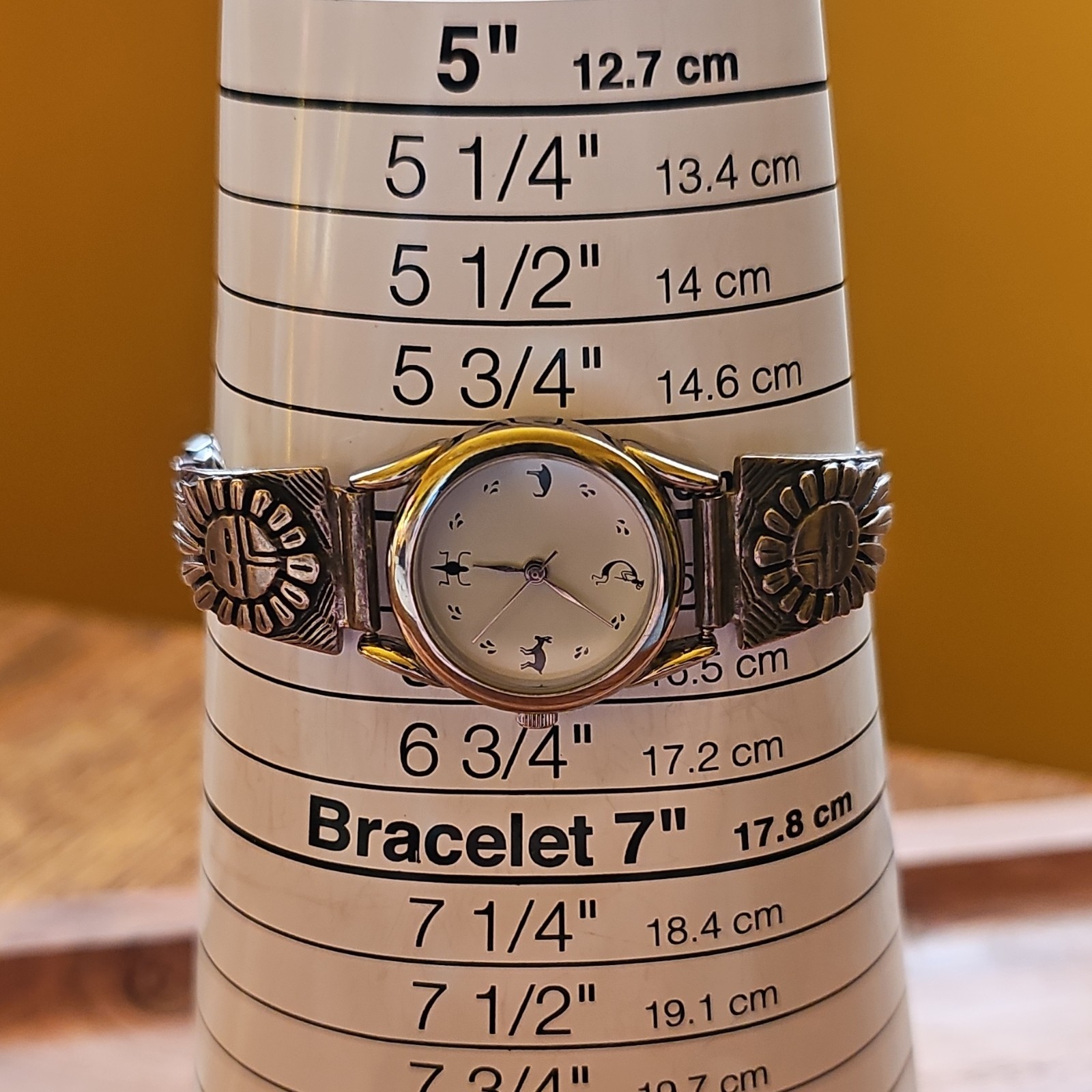 Vintage Sterling Silver Zuni Sunface Watch Tips Southwestern Watch Stainless