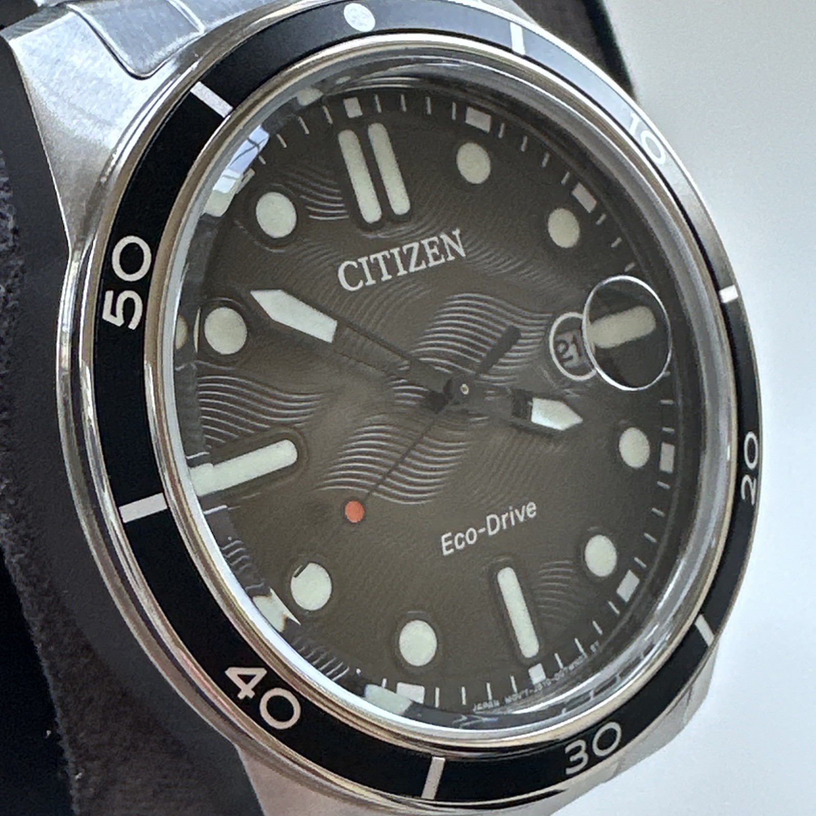 CITIZEN Men Analog Eco-Drive Casual Watch Classic Dress Black Dial Waterproof