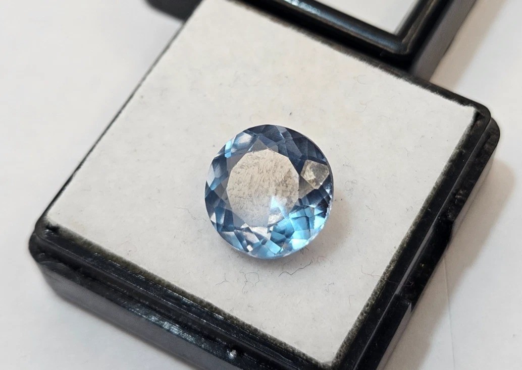 Gorgeous Aquamarine Blue Round Cut 3-5 Ct For Making Ring Loose Gemstone