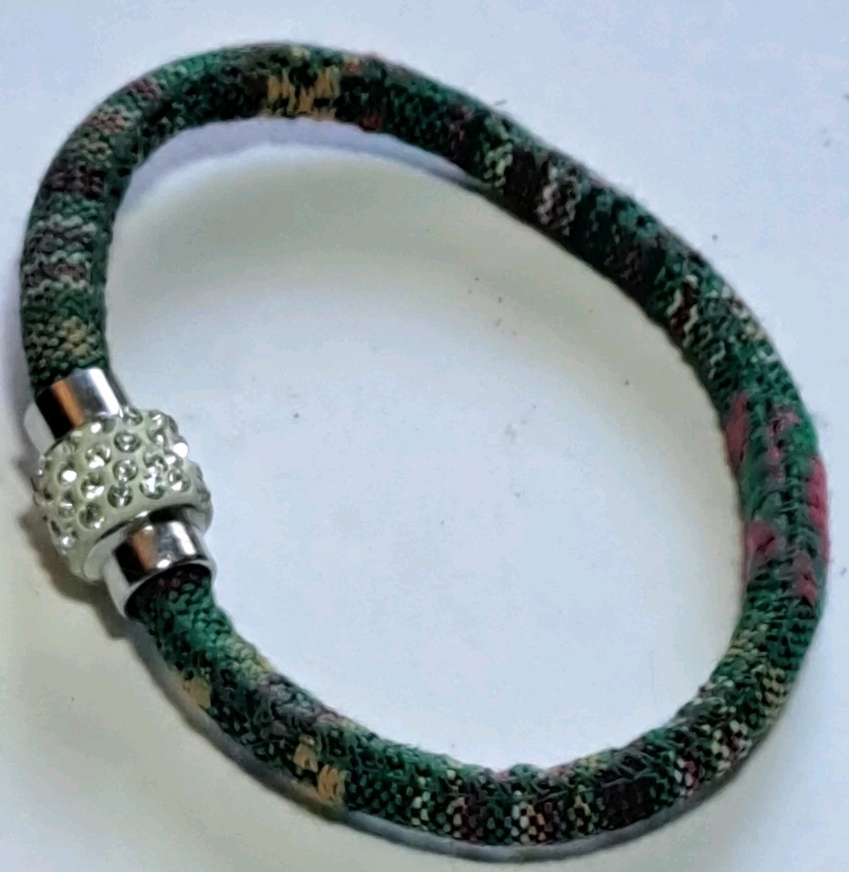 Vtg Peruvian Rope Bracelet Bangle Boho Spiritual Ethnic Tribal Artisan Magnetic