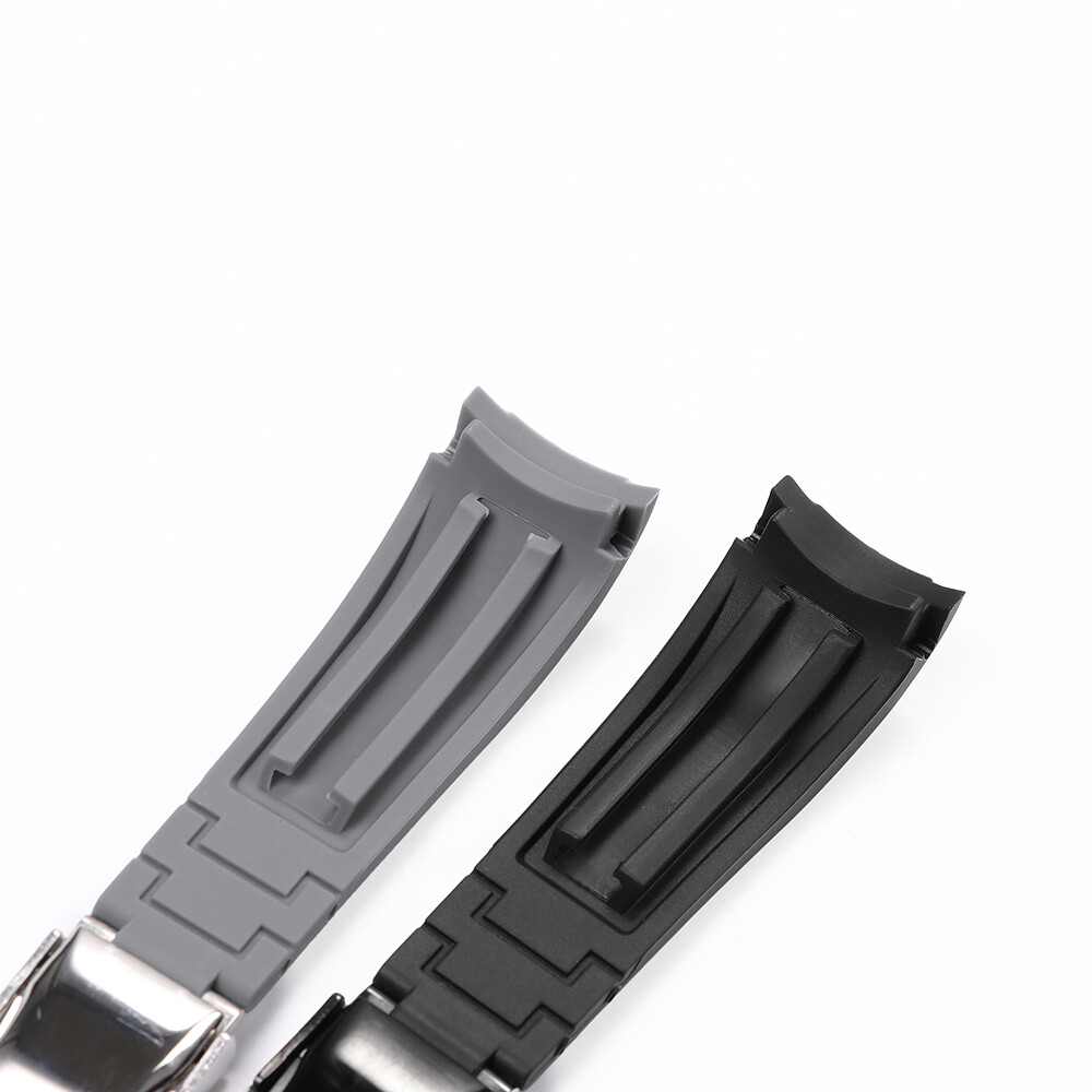 New 20mm 21mm 22mm Silicone Rubber Watch Band Replacement Strap Butterfly Buckle