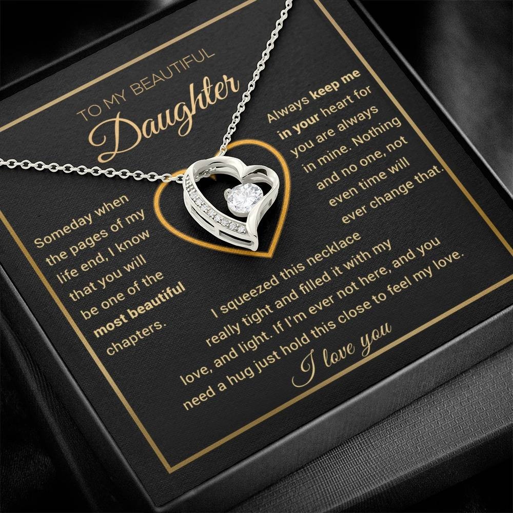 To My Daughter Necklace, Gift For Daughter From Dad, Daughter Father Necklace