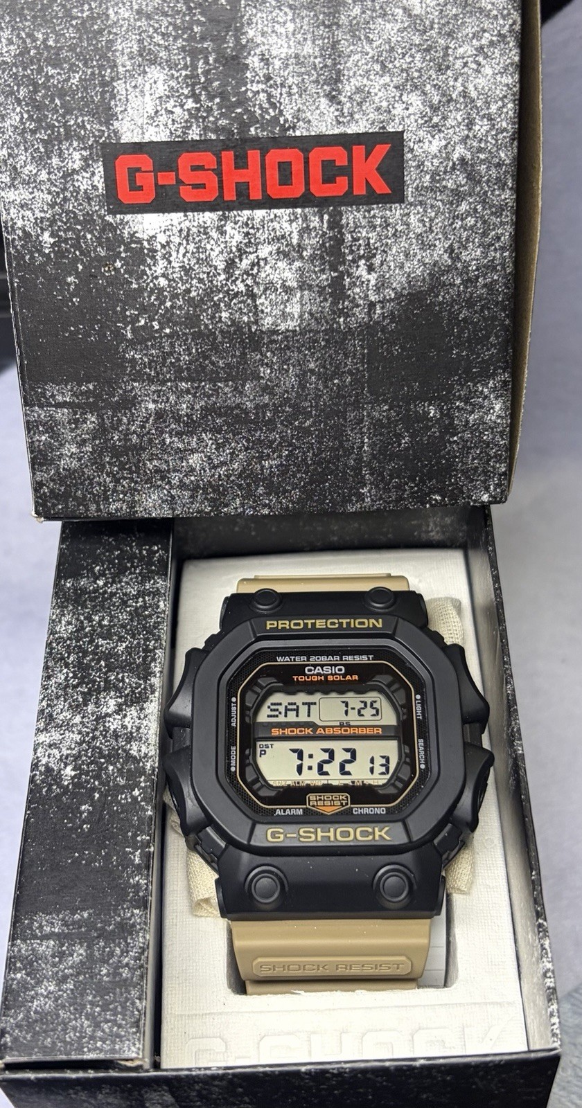 Casio G-Shock GX-56TU-1A5 King Tough Solar Black Tan Box Papers