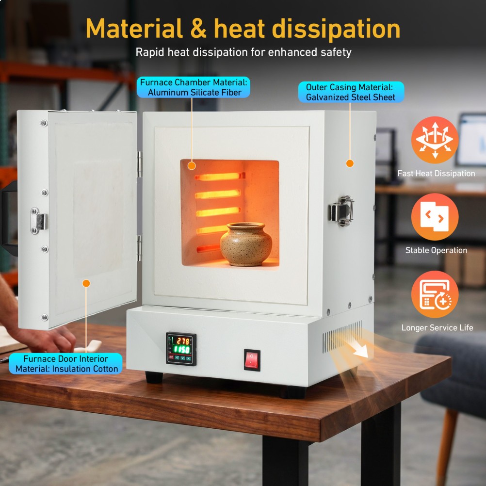 TOYANDONA Electric Kiln Melter 2000W Melting Furnace for Wax Casting Metal USA