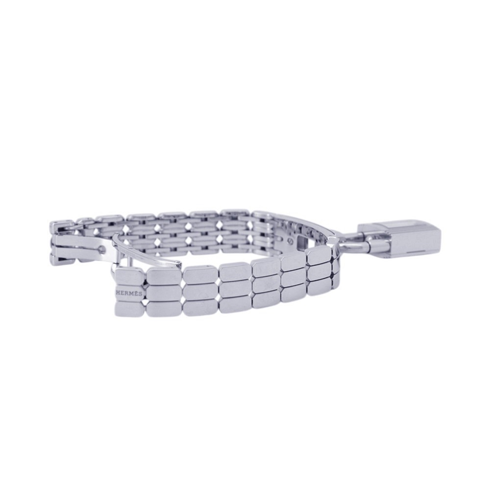 HERMES Kelly watch 16mm Stainless Steel Sparkling White Lacquer Dial KE4.110