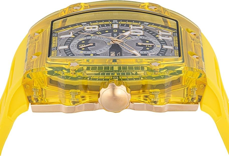 Invicta Men’s Racing 48.5mm VH61 Quartz Yellow Watch IN-48714