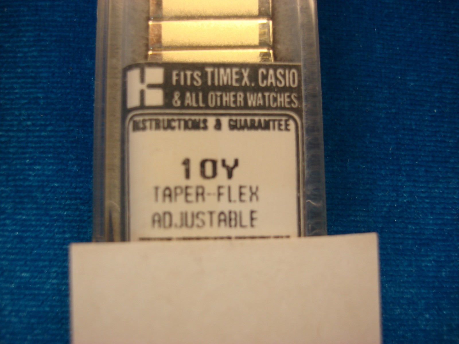 VINT. FLEX-ON BY KREISLER – STAINLESS W/GOLD PLATE WATCH BAND – NOS -16 – 21 MM