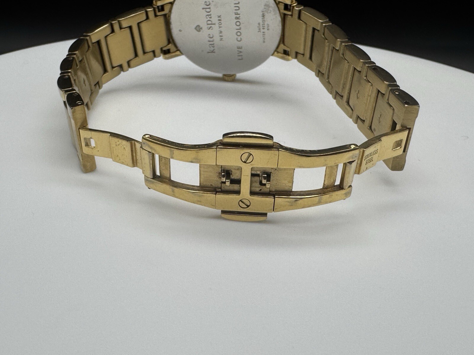 Kate Spade New York Metro Dot Womens Gold Stainless Analog Quartz Watch 0737