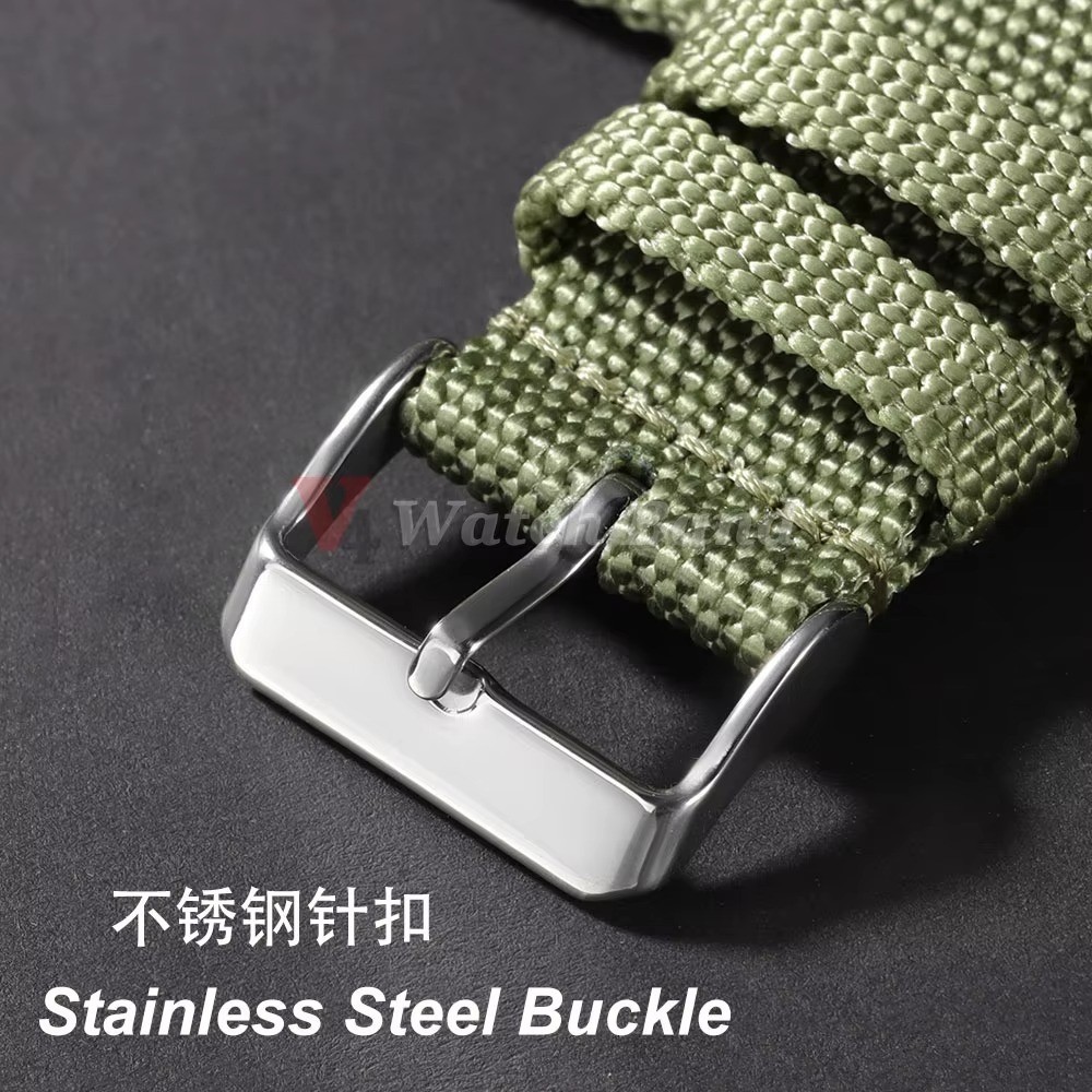 High Quality Nylon Watch Band Canvas Watch Strap Single Pass 18mm 20mm 22mm