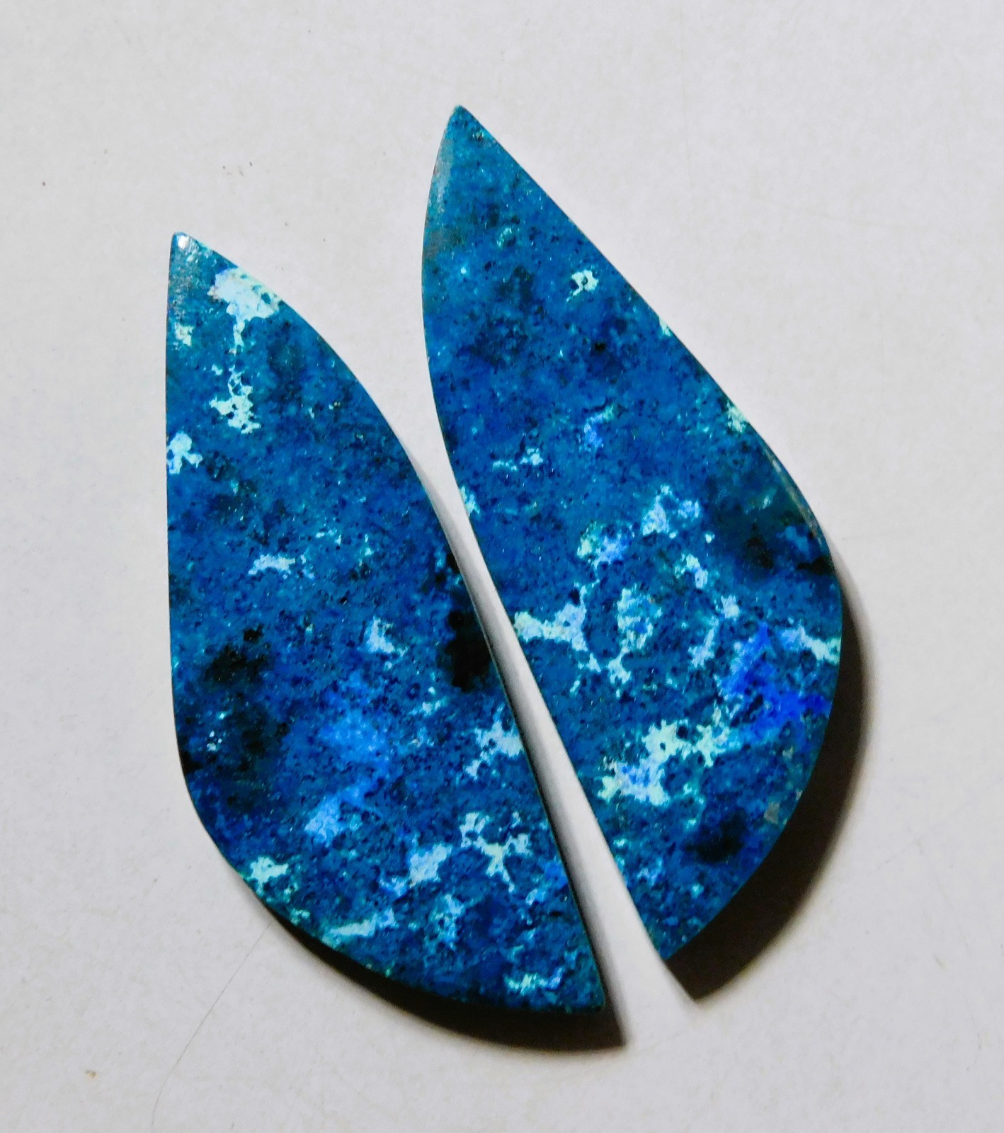 41.65 Cts Natural Shattuckite Cabochon Match Pair Gemstone 39.5X15MM