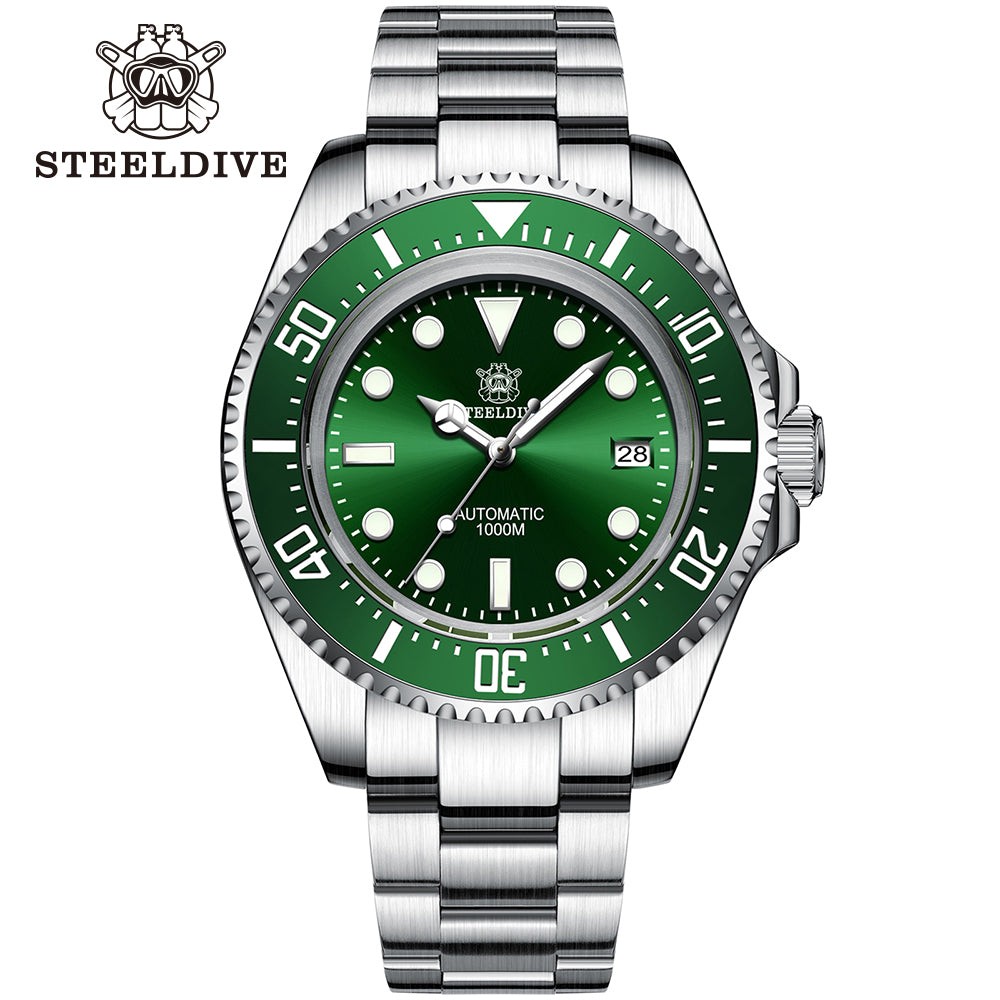 STEELDIVE SD1964 Mens 45.4mm 1000M Automatic Dive Watch NH35 Sapphire Steel