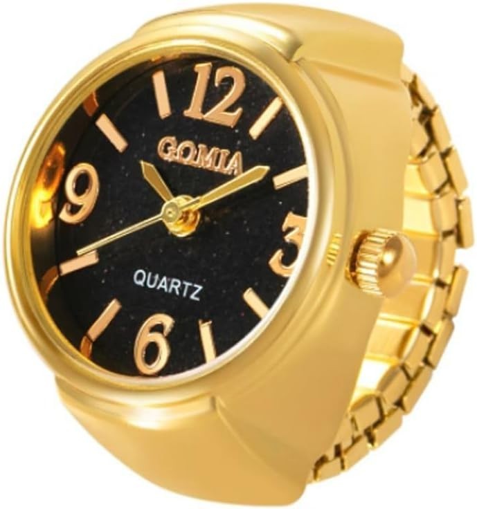Dazzling 6Pcs Round Dial Finger Watches – Stylish Gift for Every Occasion