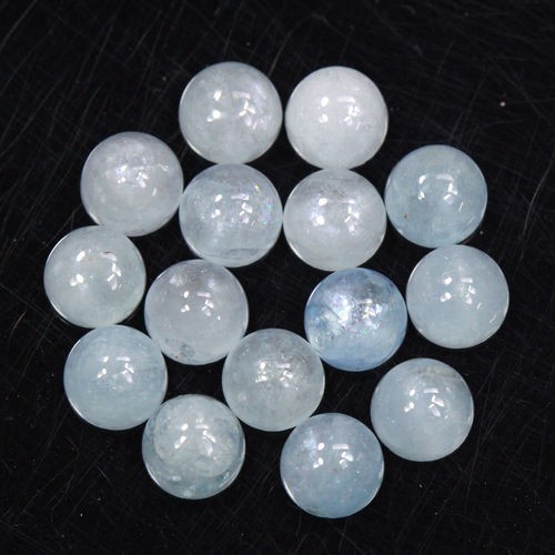 8.86 CTS_MARVELOUS SETTING Size 5 MM ROUND CAB_100% NATURAL AQUAMARINE_BRAZIL
