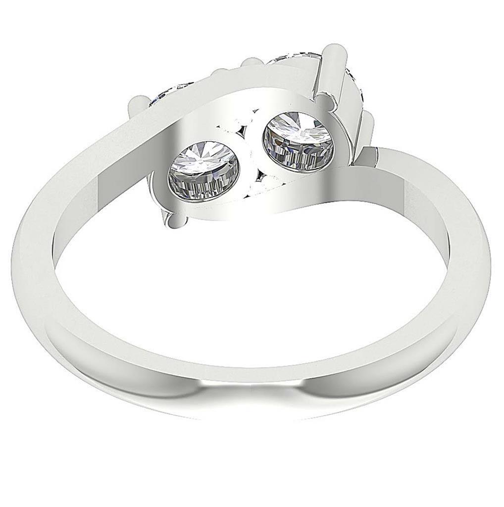 Forever Us Two Stone Engagement Ring VS1 F 1.10 Carat Lab Grown Diamond 14K Gold