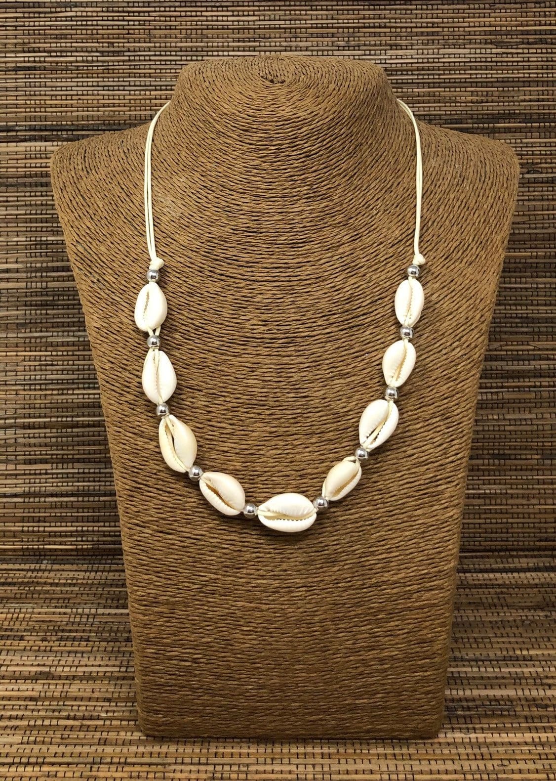 Hawaiian Cowrie Shell Choker Necklace 🌴 Handmade Natural Adjustable Surfer