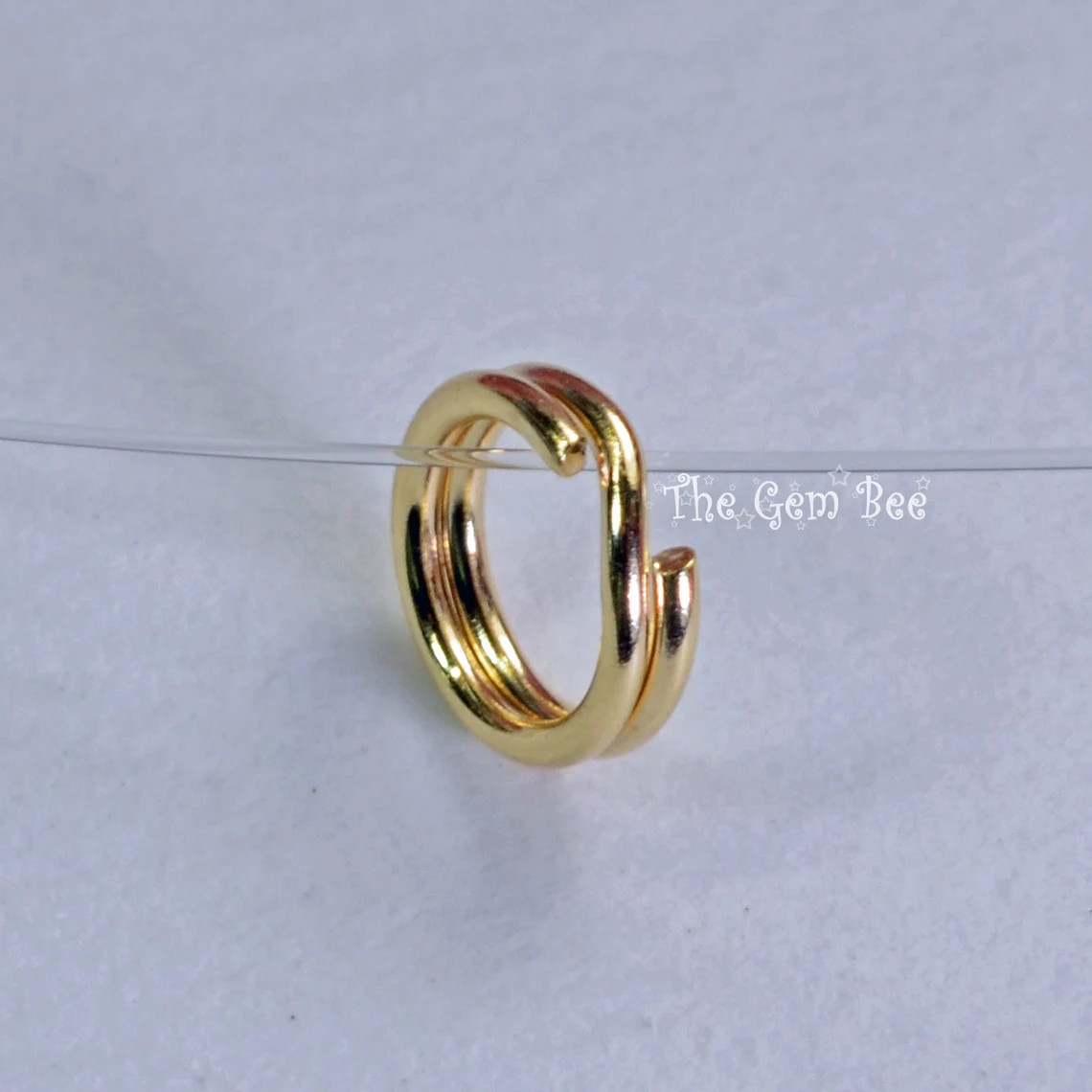 5MM 14K Solid Yellow Gold Key Rings Split Jump Rings Variable (1) or (5)
