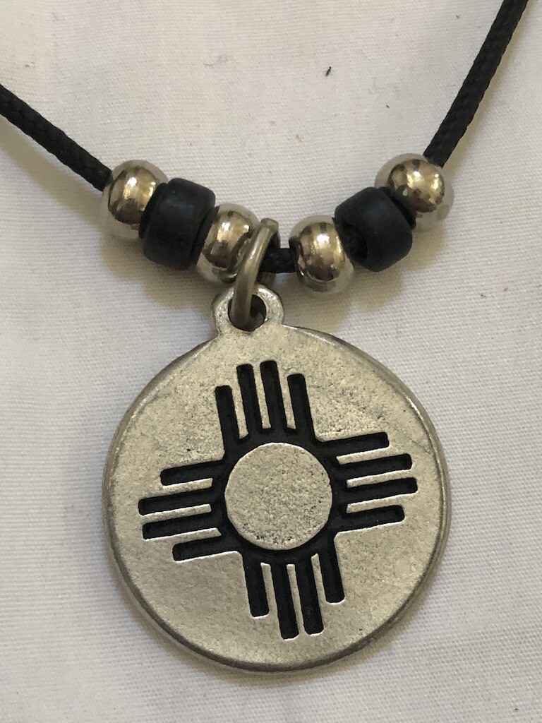 Made in USA Native American Hand Crafted Black Silver Necklace HARMONY New