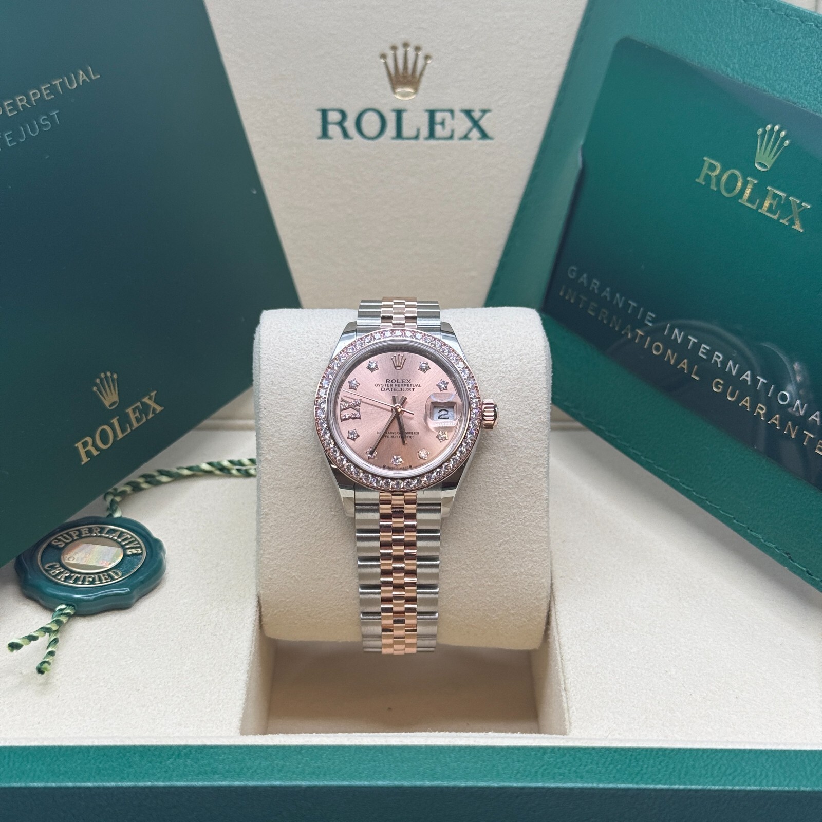 Rolex Lady-Datejust NEW 2025 Pink Star Diamond Dial Two Tone Rose Gold Jubilee