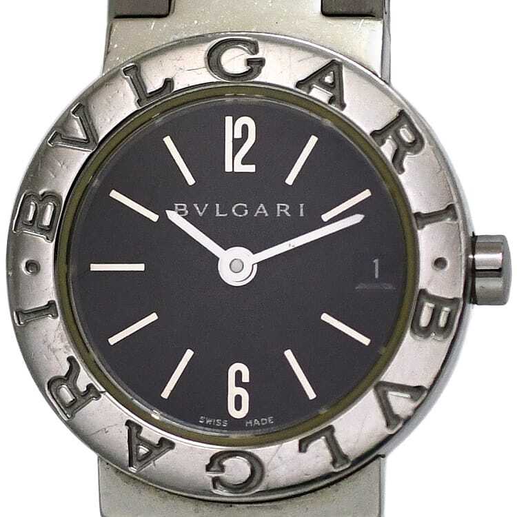 Bvlgari watch Bvlgari Bulgari f-21814 Black Silver BB23SS Good Condition Ladies