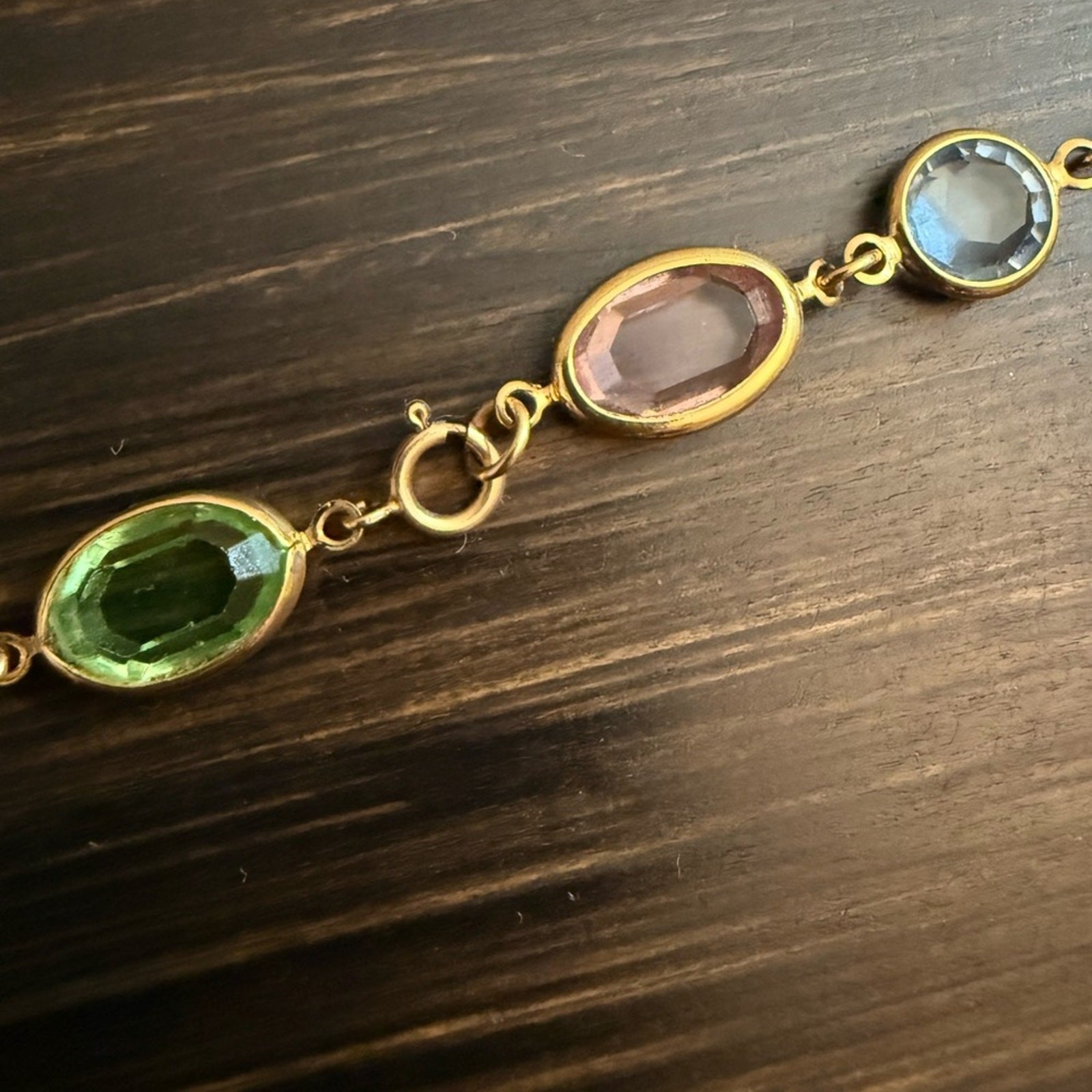 1/20 14k Gold Filled Multicolor Gemstone Necklace 14” Drop