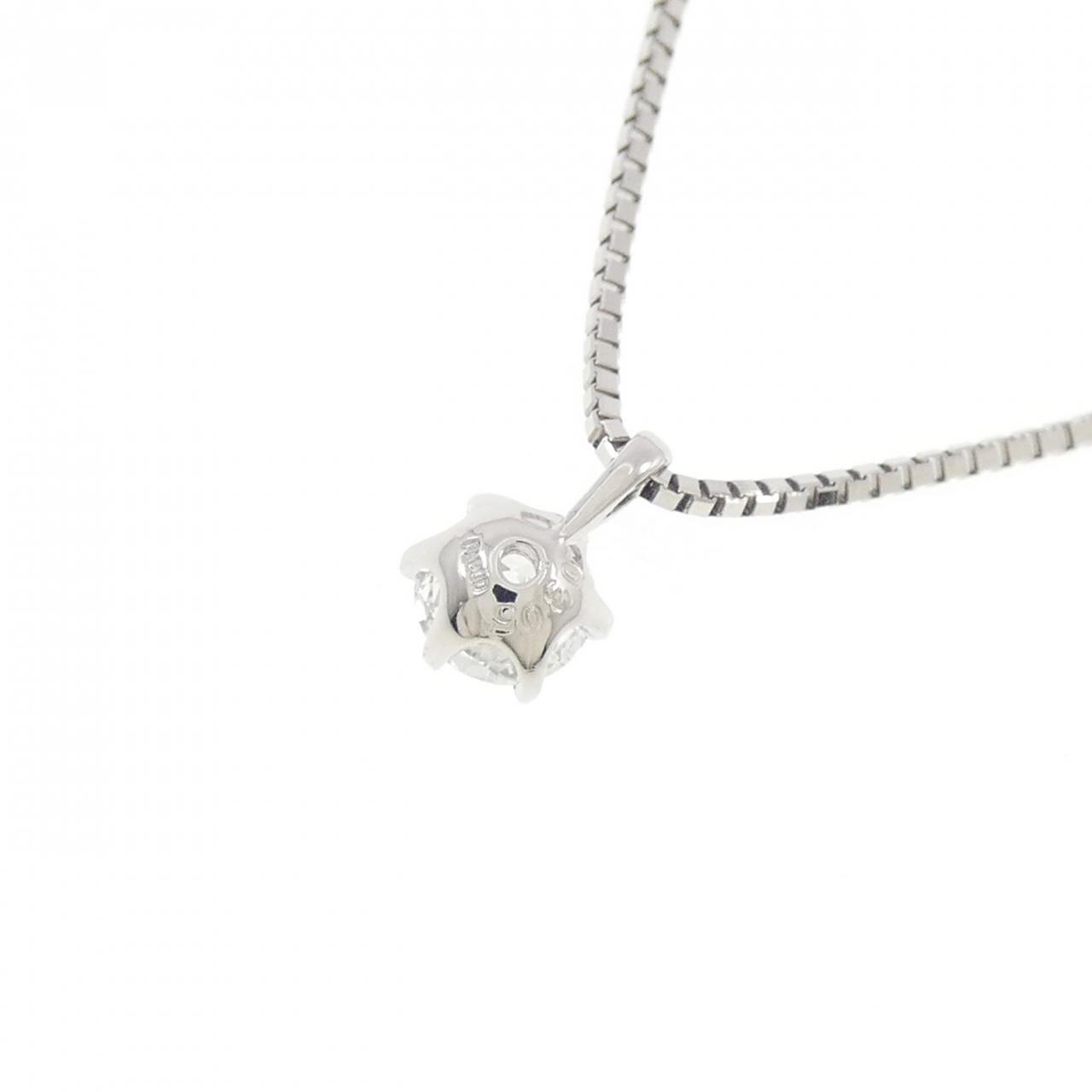 Authentic PT900/PT850 Solitaire Diamond Necklace 0.305CT #246-000-436-6683