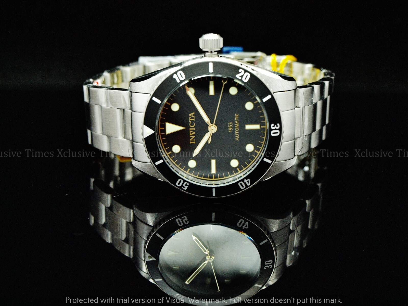 RARE Invicta Men 40mm Pro Diver 1953’s Homage Automatic NH35 Black Dial SS Watch