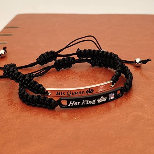 Pulseras para parejas: Su Reina, Su Rey, Pulseras a juego para parejas