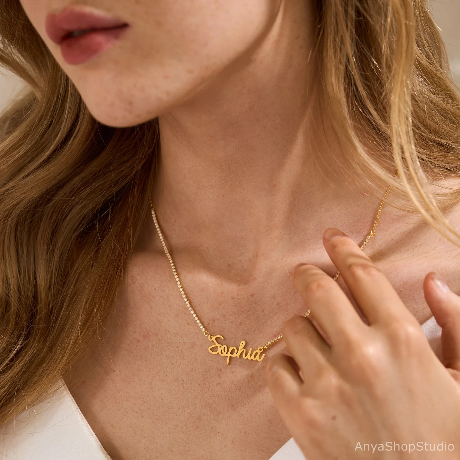 Stunning Personalized Initial Name Pendant For Women’s 14k Yellow Gold Plated