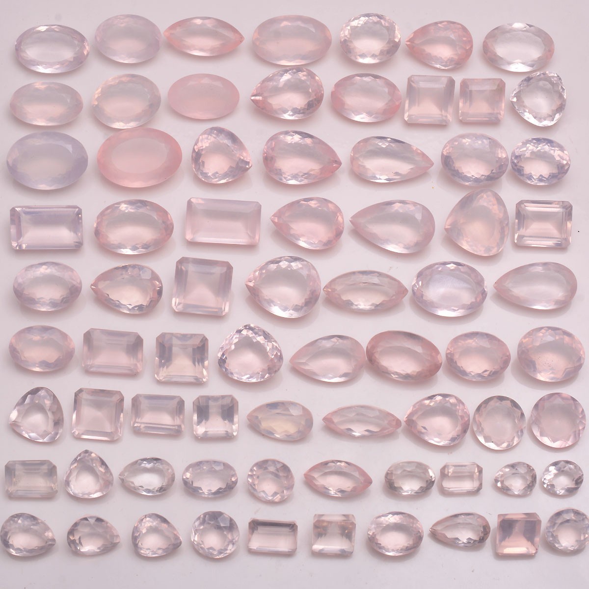 Natural Rose Quartz Finest Quality Faceted Cut Untreated Loose Gemstones
