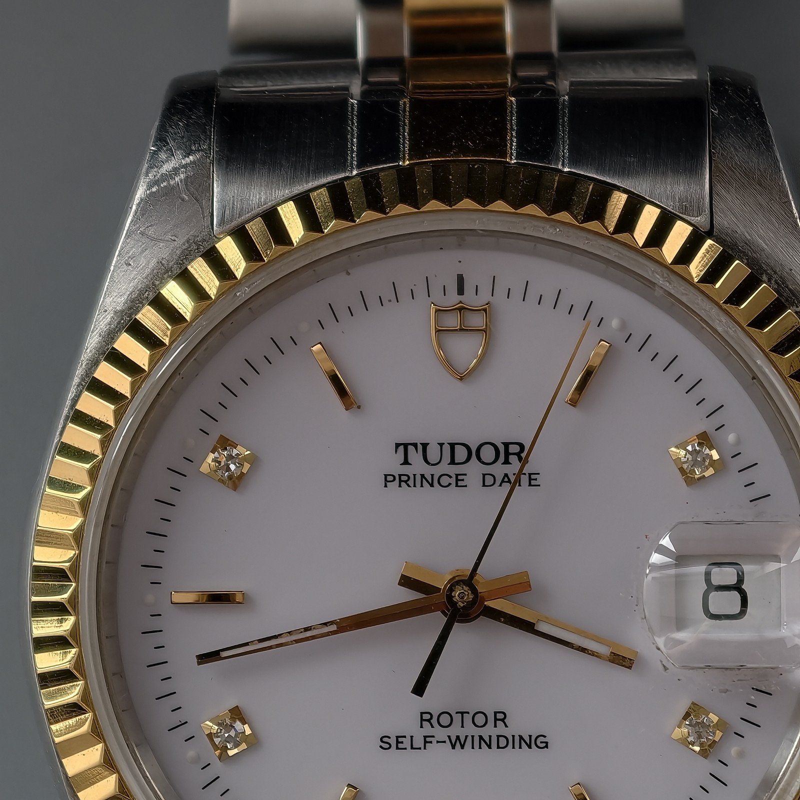 Tudor Prince Date White 5- Dia Dial 74033 Men’s Watch Automatic 34mm